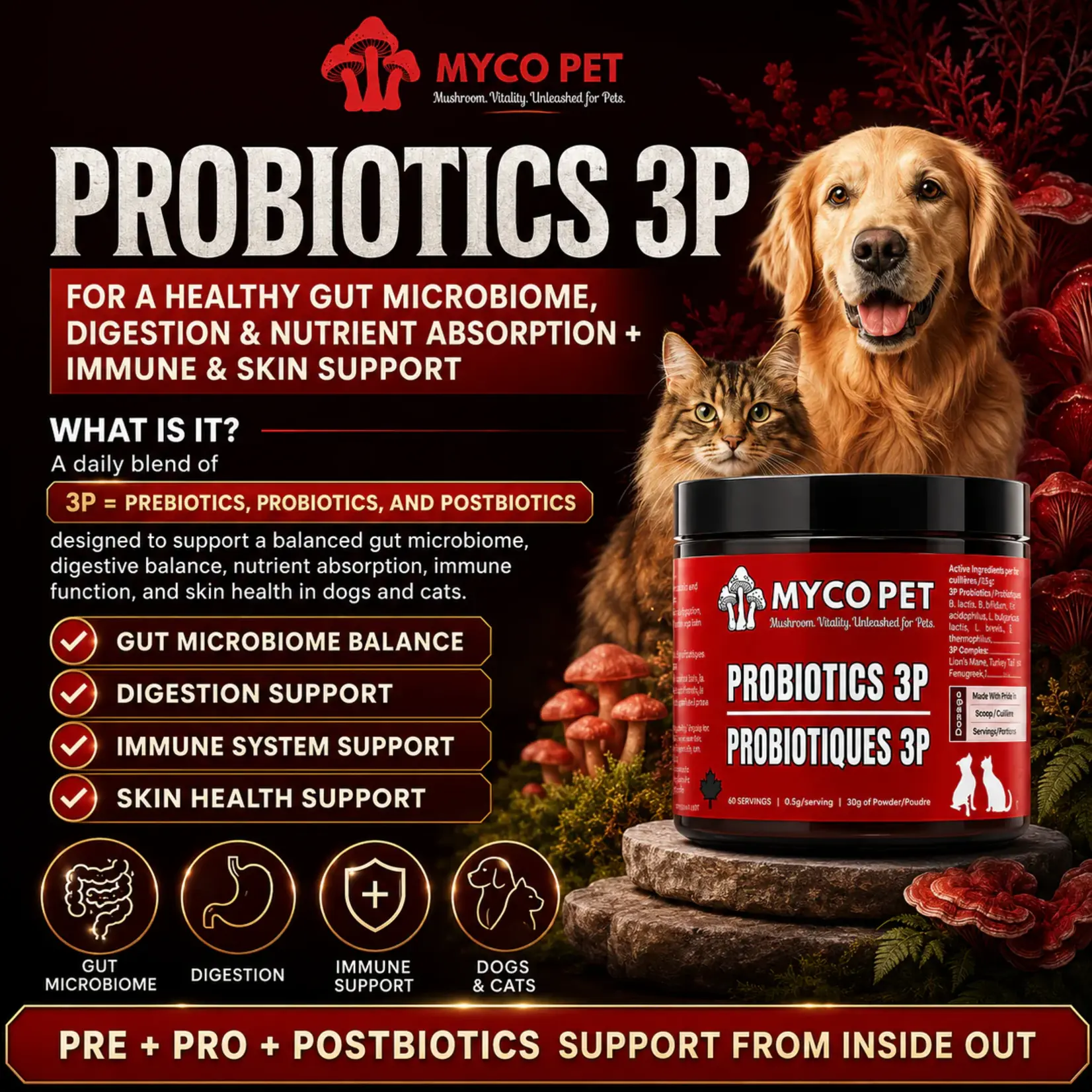 Myco Pet Myco Pet: Probiotics 3P 30g