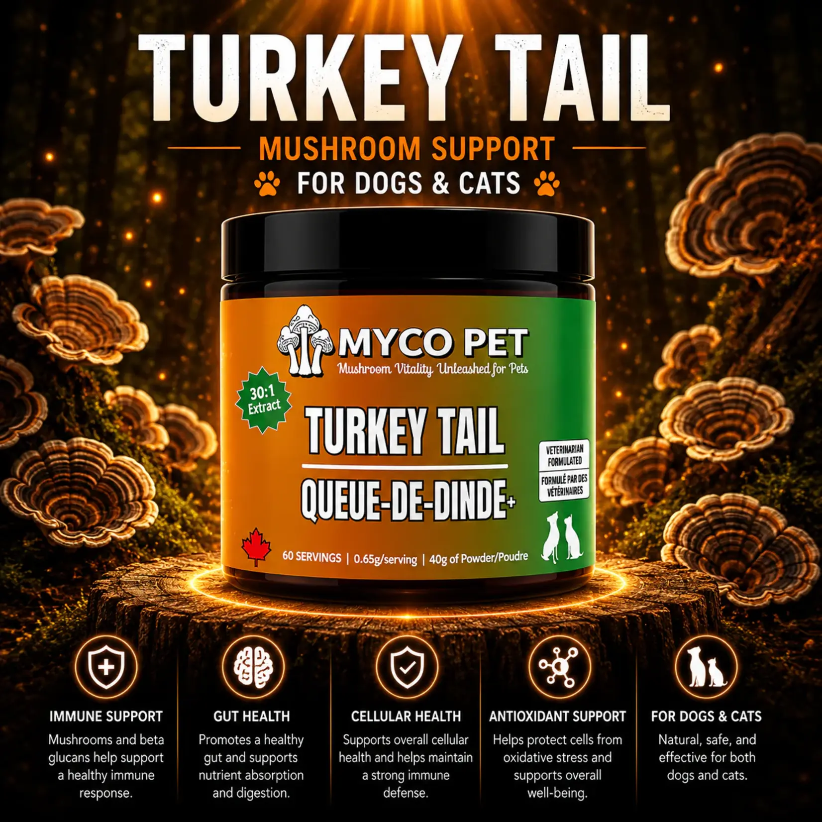 Myco Pet Myco Pet: Turkey Tail 40g