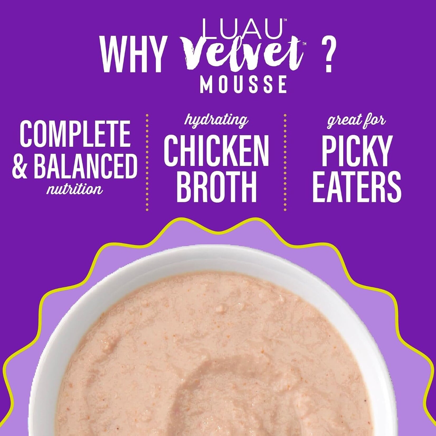 Tiki Cat Tiki Luau: Velvet Mousse: Chicken, Egg in Broth 2.8oz pouch