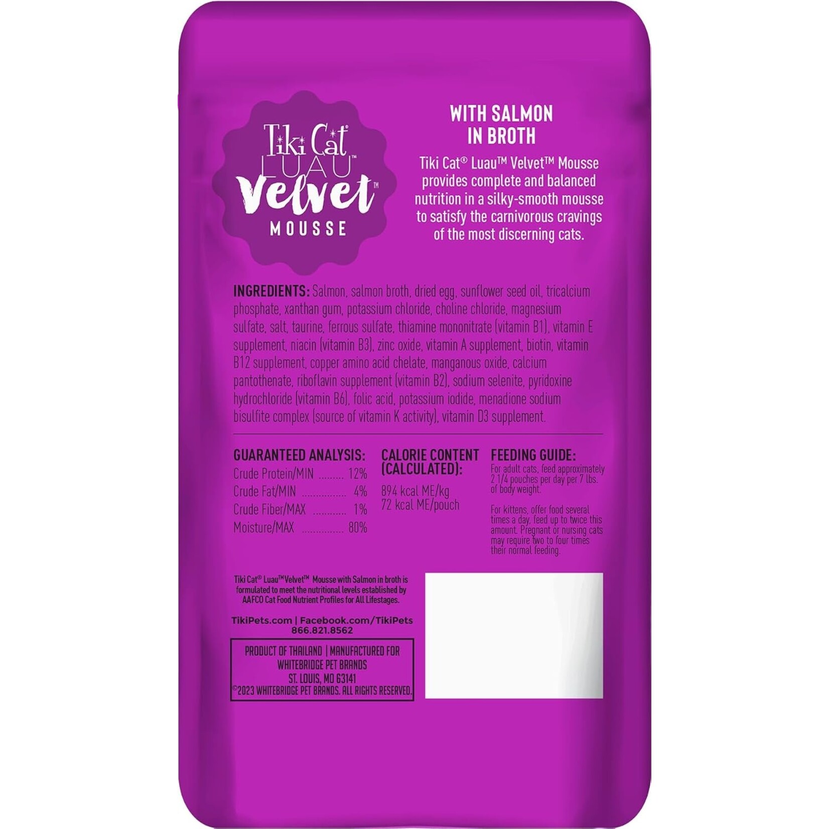 Tiki Cat Tiki Luau: Velvet Mousse: Salmon in Broth 2.8oz pouch