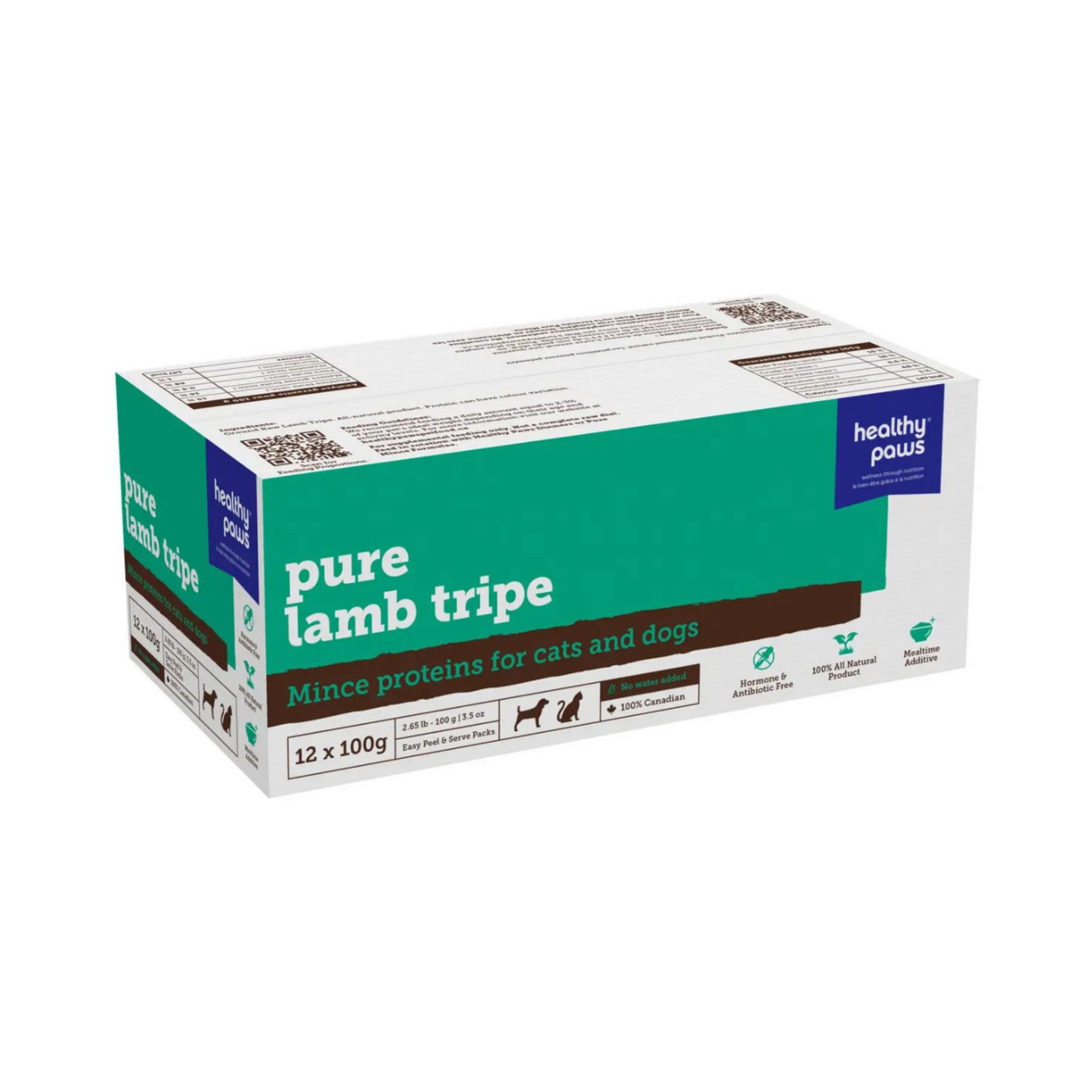 Healthy Paws Healthy Paws: Pure Mince: Lamb Tripe 2.6lb