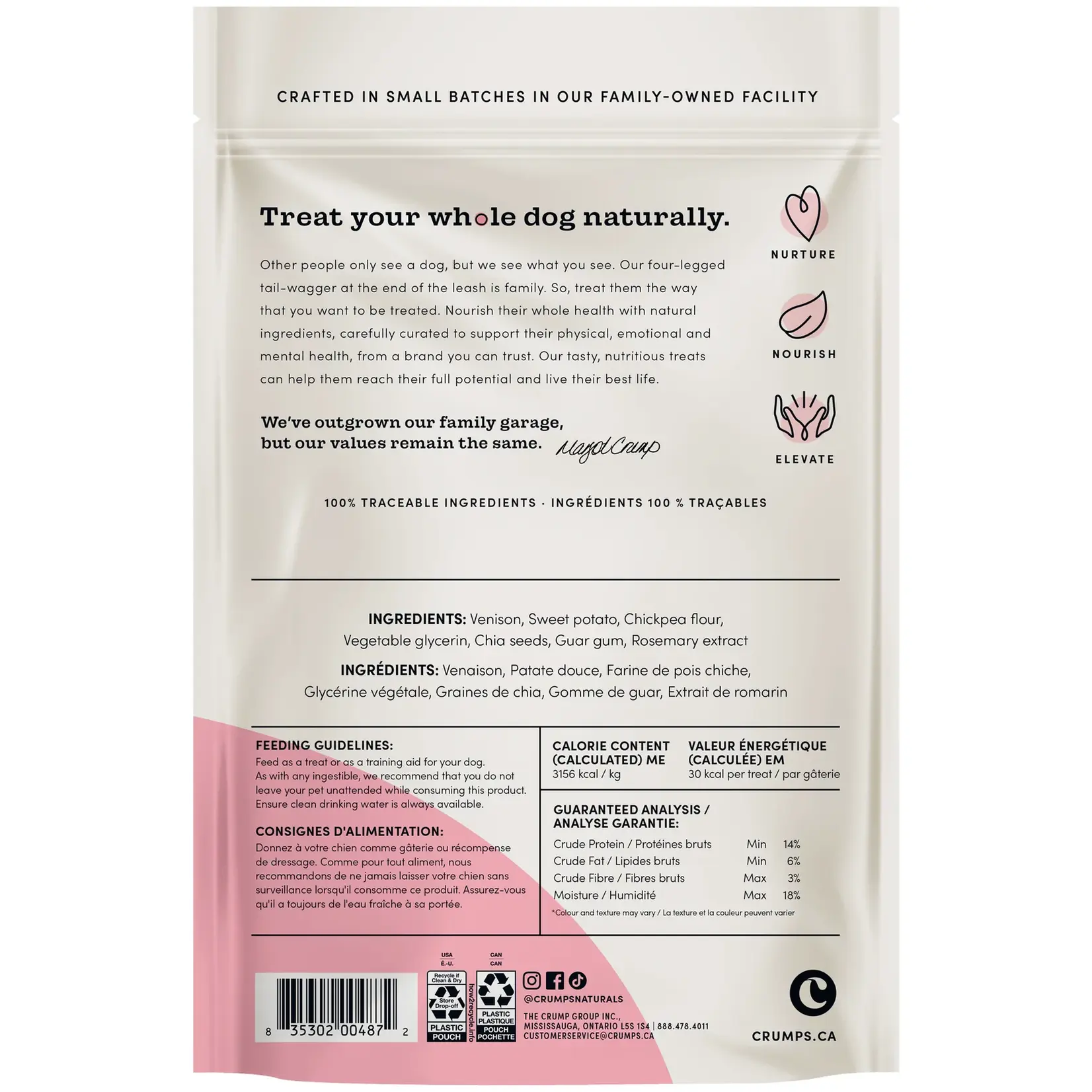 Crumps' Naturals Crumps’: Venison Jerky with Chia Seeds 158g