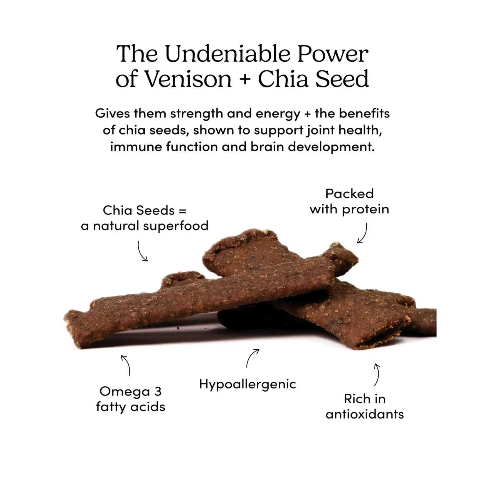 Crumps' Naturals Crumps’: Venison Jerky with Chia Seeds 158g