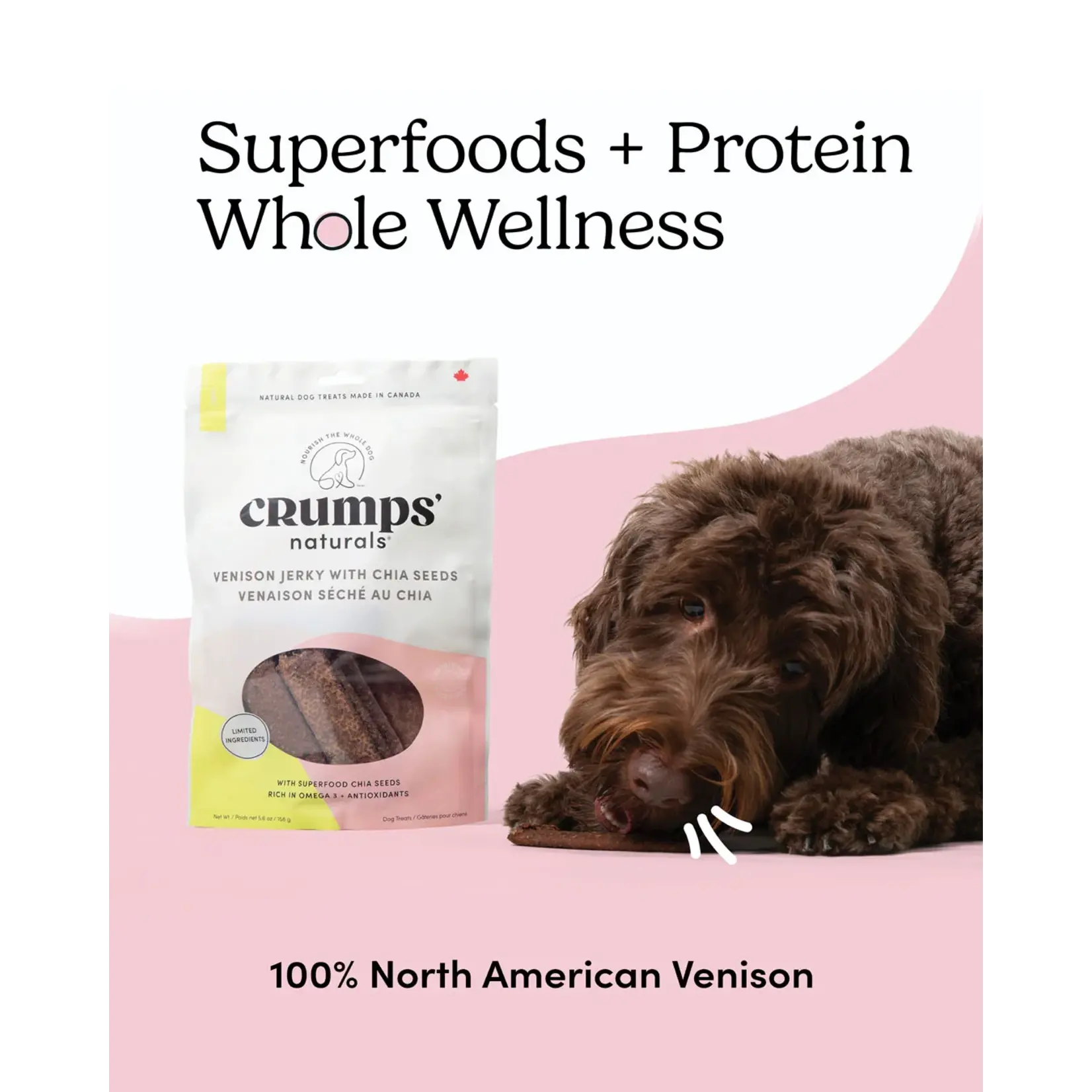 Crumps' Naturals Crumps’: Venison Jerky with Chia Seeds 158g