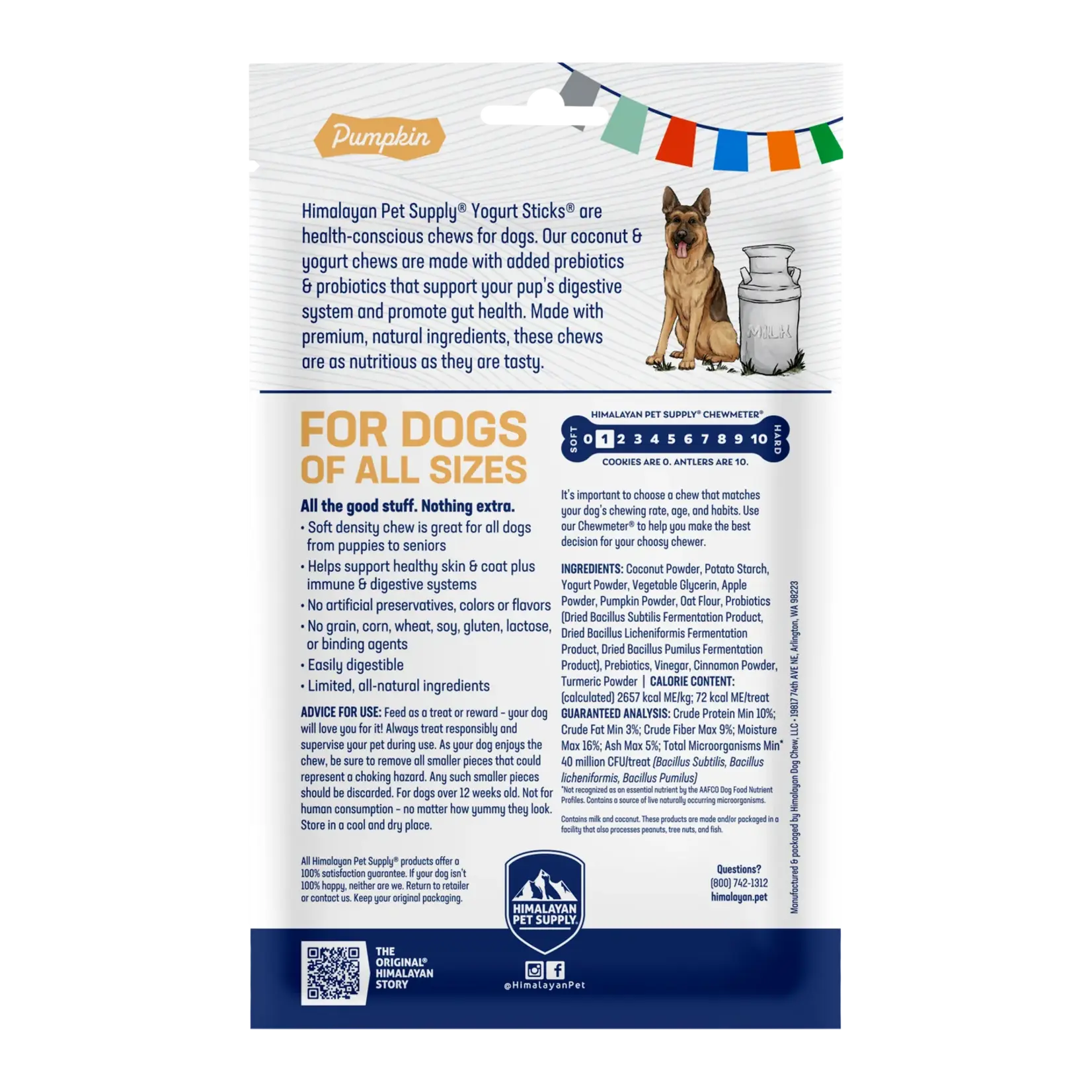 Himalayan Pet Himalayan: Yogurt Sticks: Pumpkin 5pk