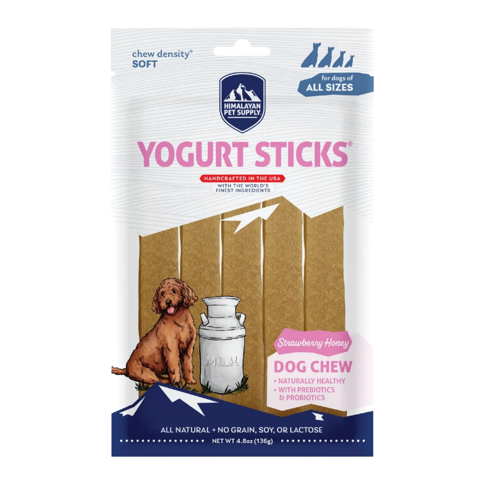 Himalayan Pet Himalayan: Yogurt Sticks: Strawberry Honey 5pk