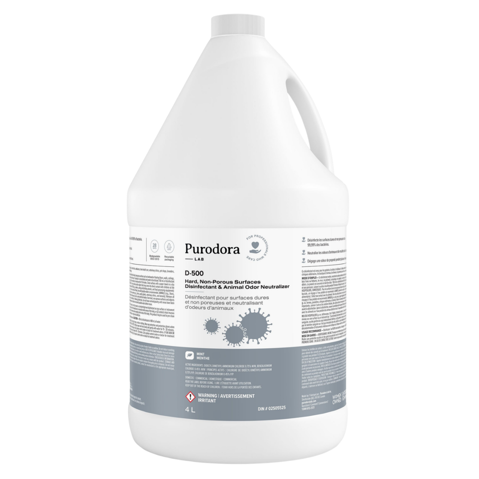 Purodora Purodora: Lab D-500: Disinfectant & Odor Neutralizer: Mint