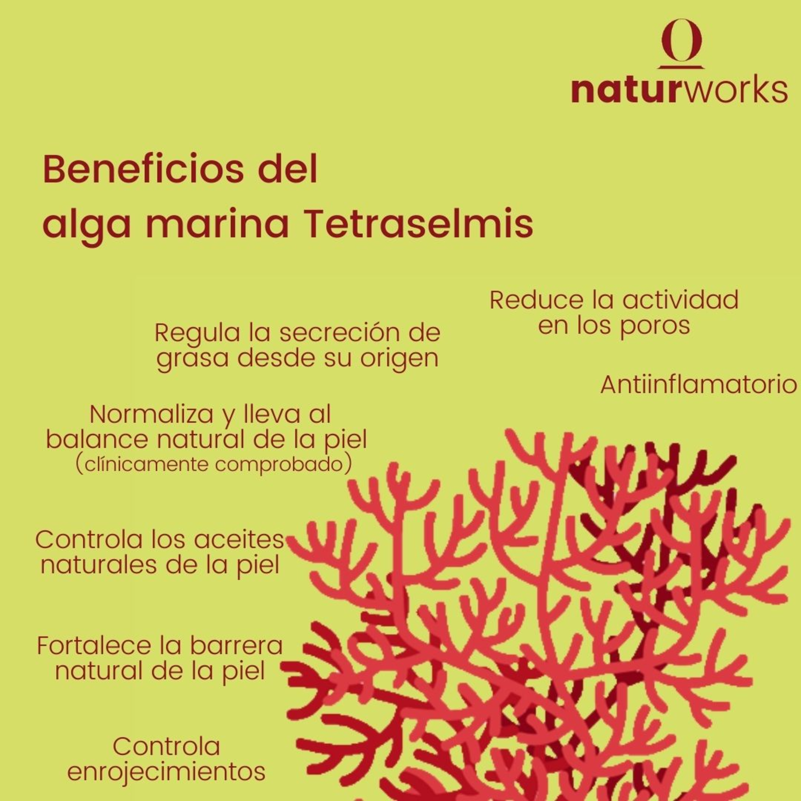Naturworks Suero Naturworks Antiacne con alga marina y tetraselmis 30 ml