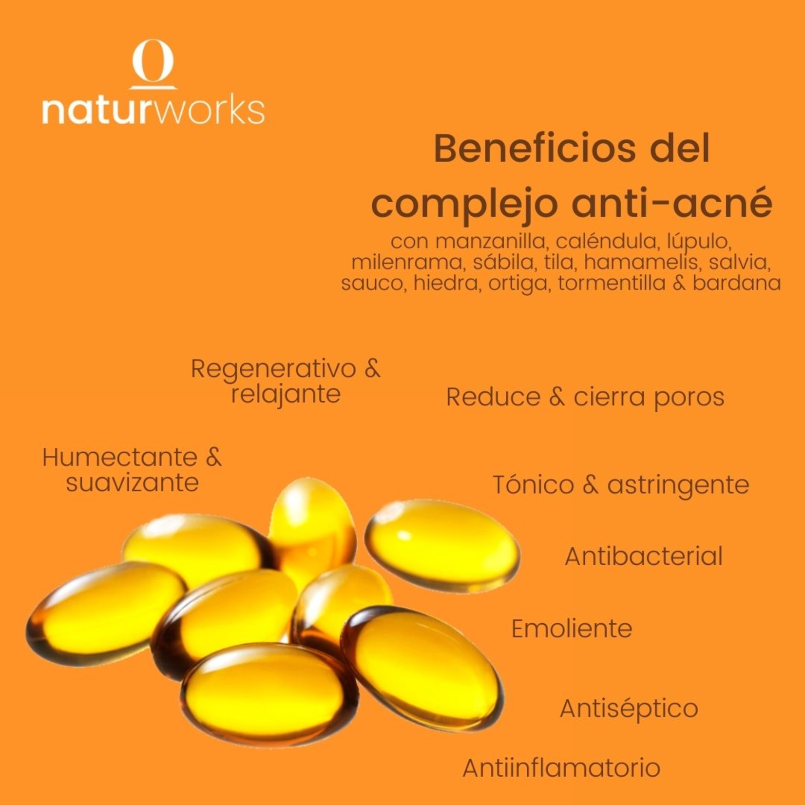 Naturworks Suero Naturworks Antiacne con alga marina y tetraselmis 30 ml