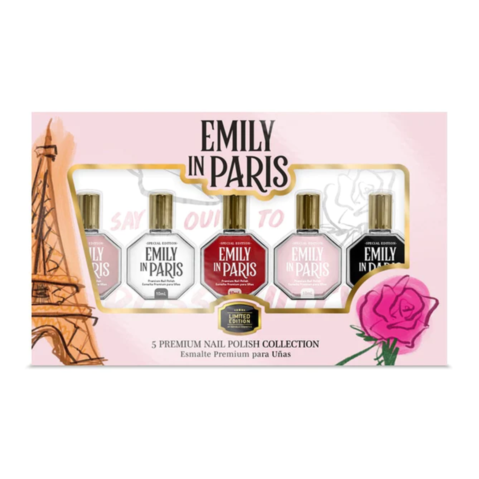 Republic Cosmetics Set esmaltes para uñas Emily in Paris 5 Piezas
