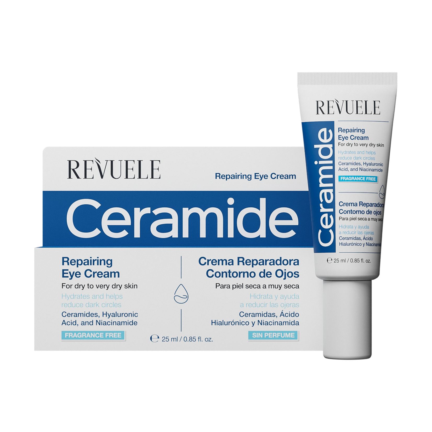 Revuele Crema reparadora contorno de ojos Ceramide piel seca a muy seca 25ml
