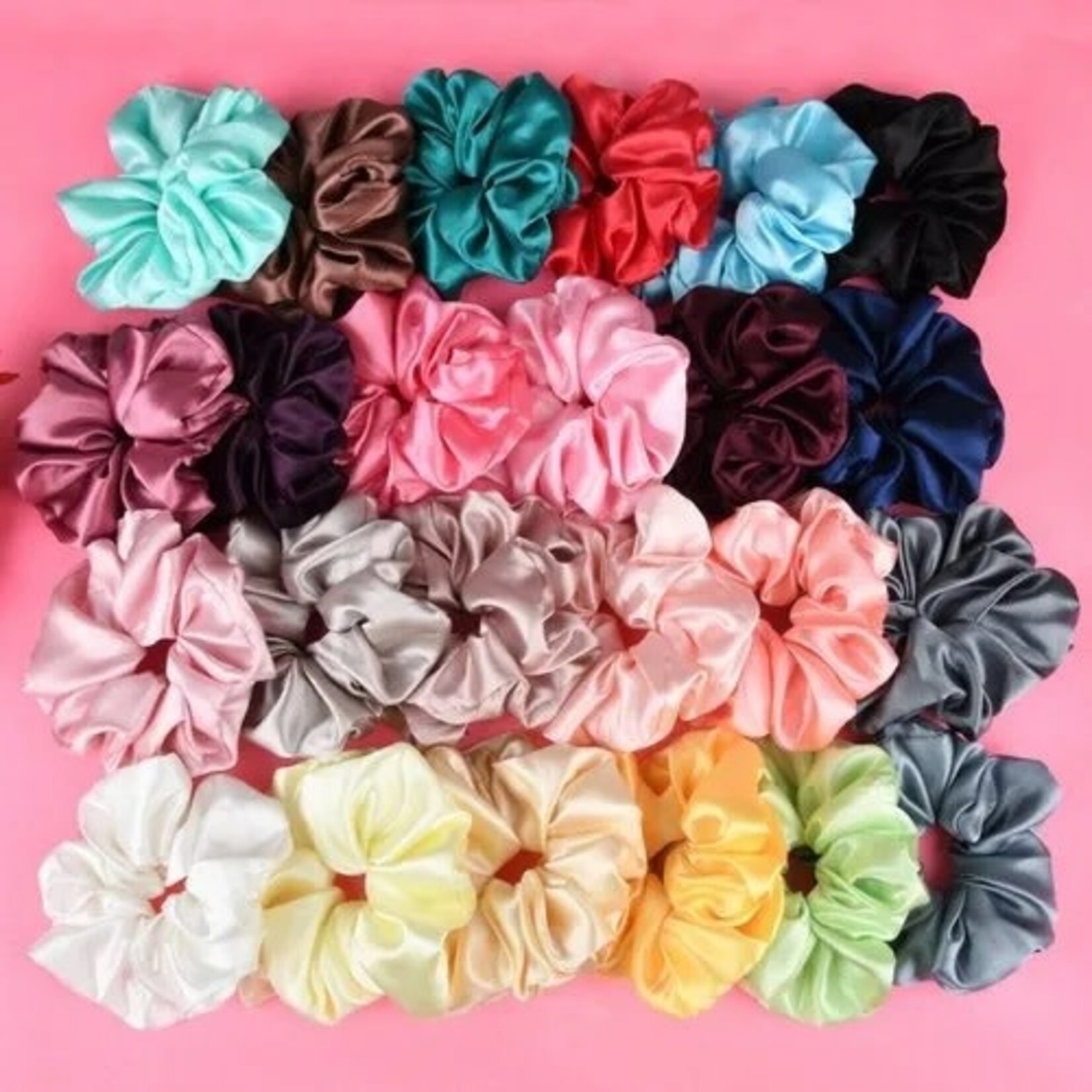 Jbabe Velvet Scrunchies JBabe Rojo amarillo beige 3 piezas