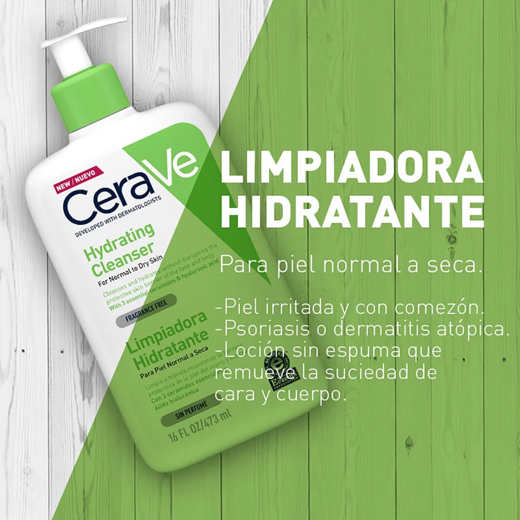 Cerave Limpiadora hidratante Cerave piel normal a seca 236 ml