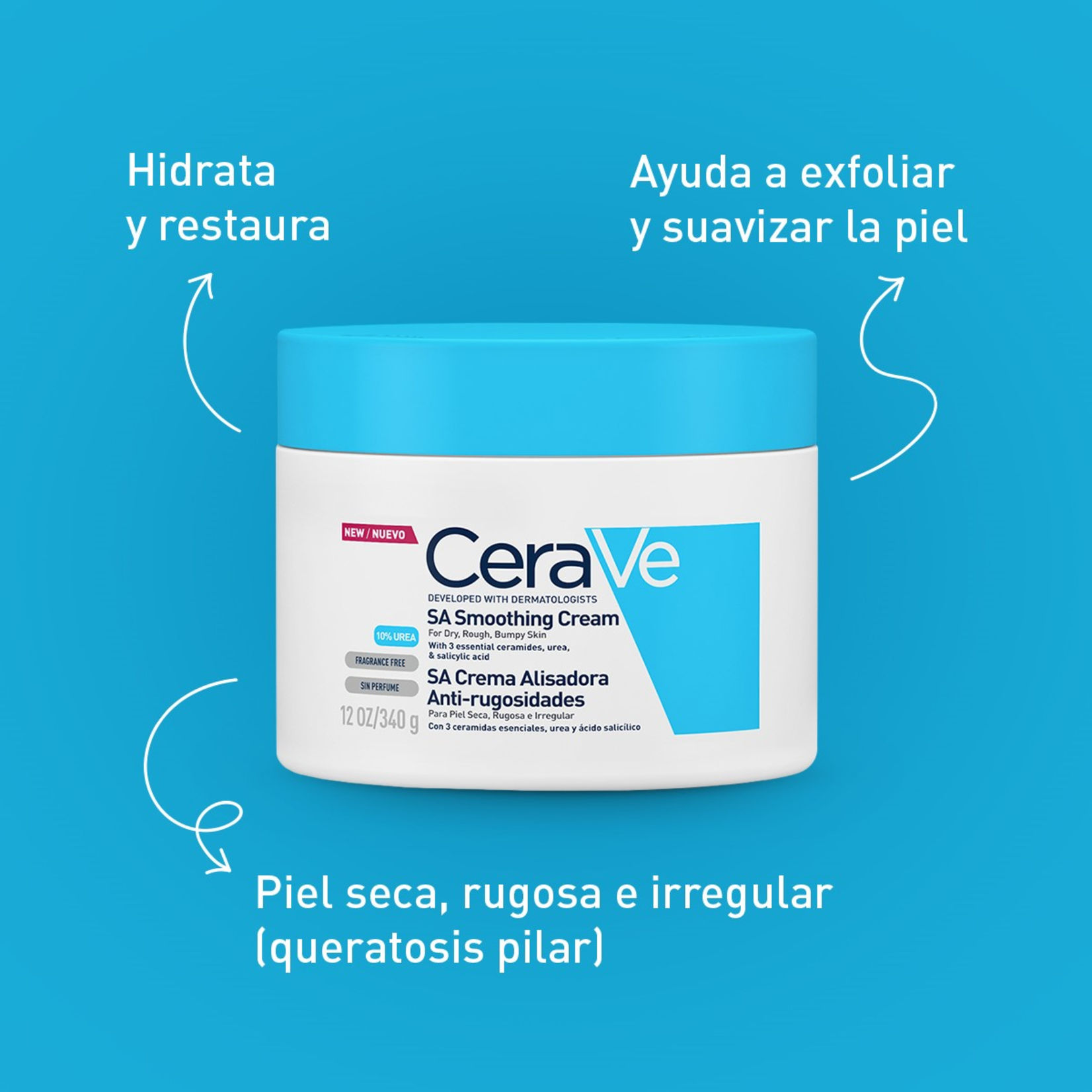 Cerave Crema alisadora Cerave Anti-rugosidades 340 gr