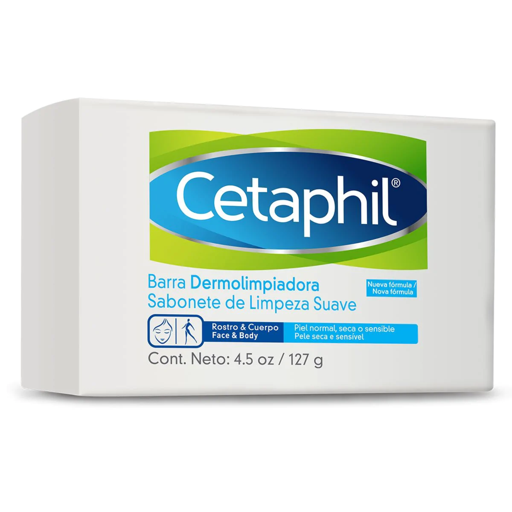 Barra dermolimpiadora Cetaphil Piel normal seca 127 gr