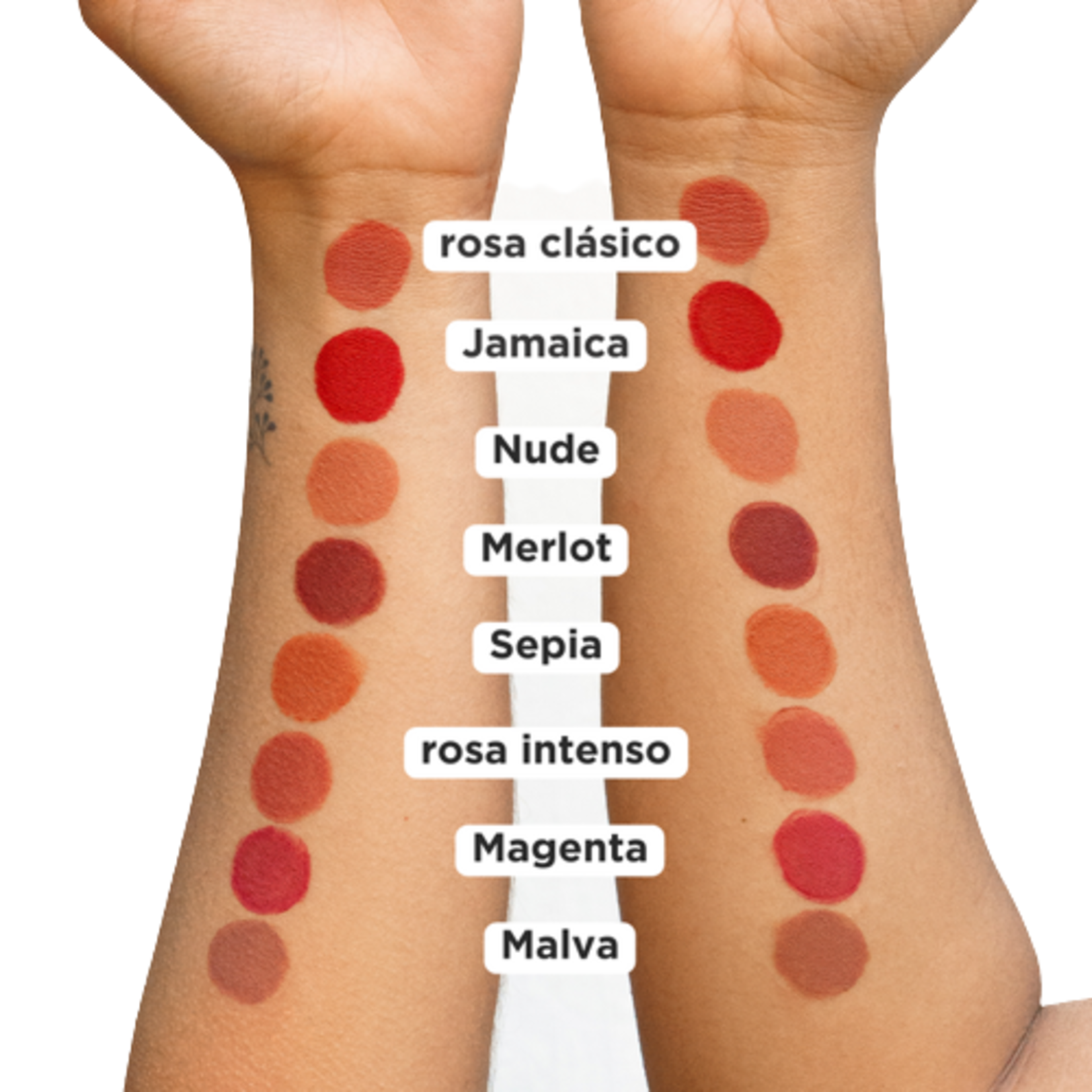 Teia Labial barra humectante Teia Rosa intenso