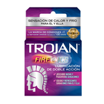 Trojan Preservativo Trojan Fire y ice 3 piezas