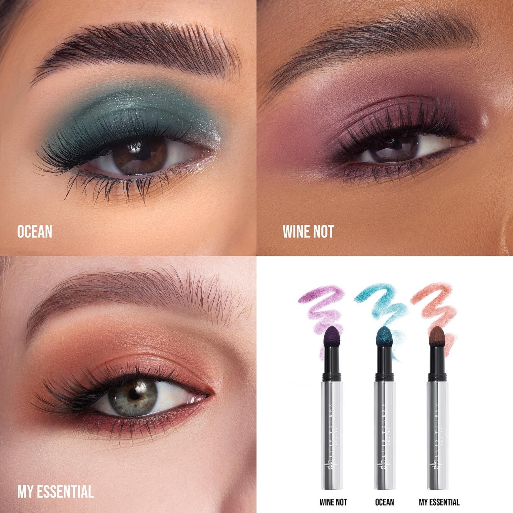 Beauty creations Sombra en lapiz con esponja Beauty Creations x Luis Torres My essentials 3 piezas