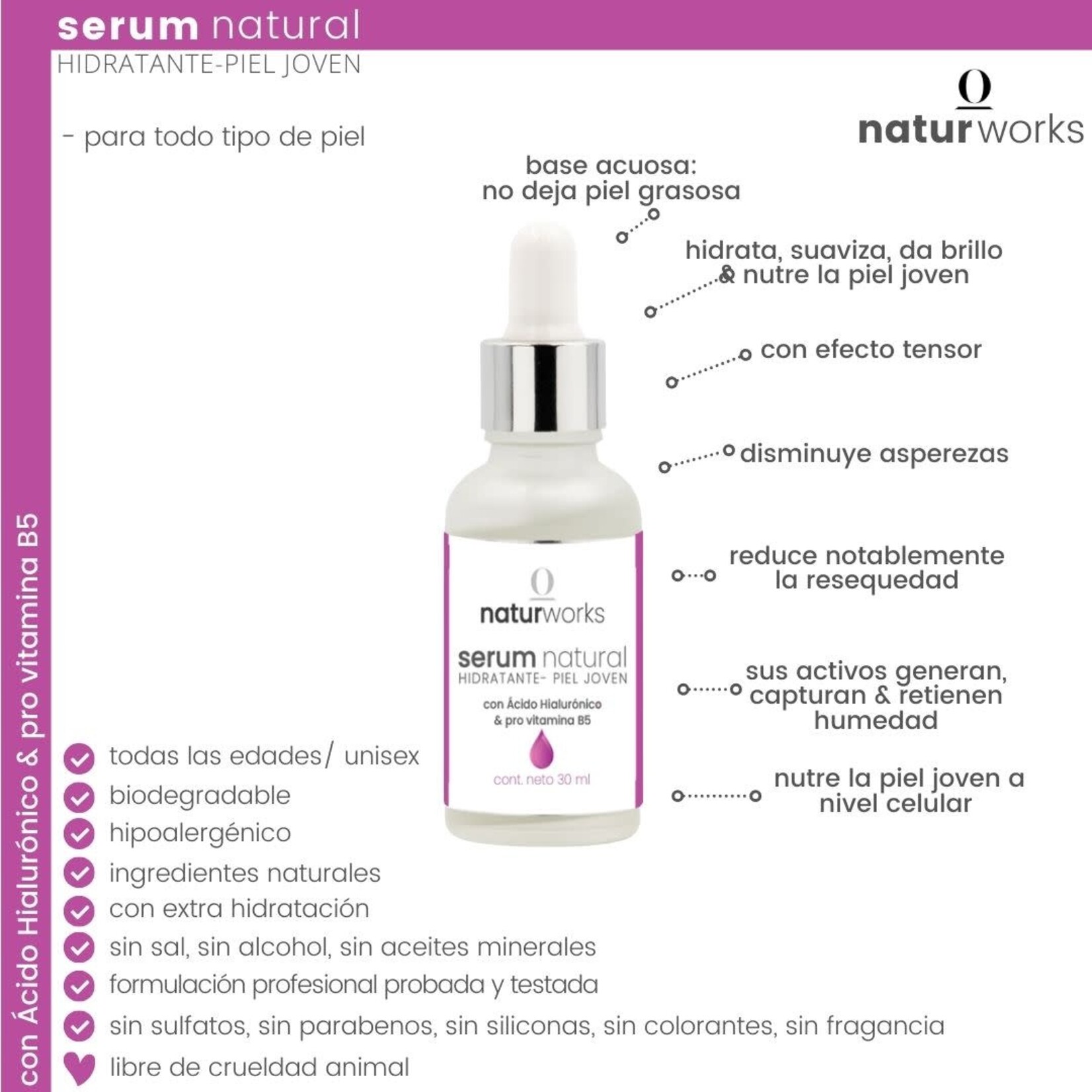 Naturworks Suero Naturworks Hidratante Teens 30 ml