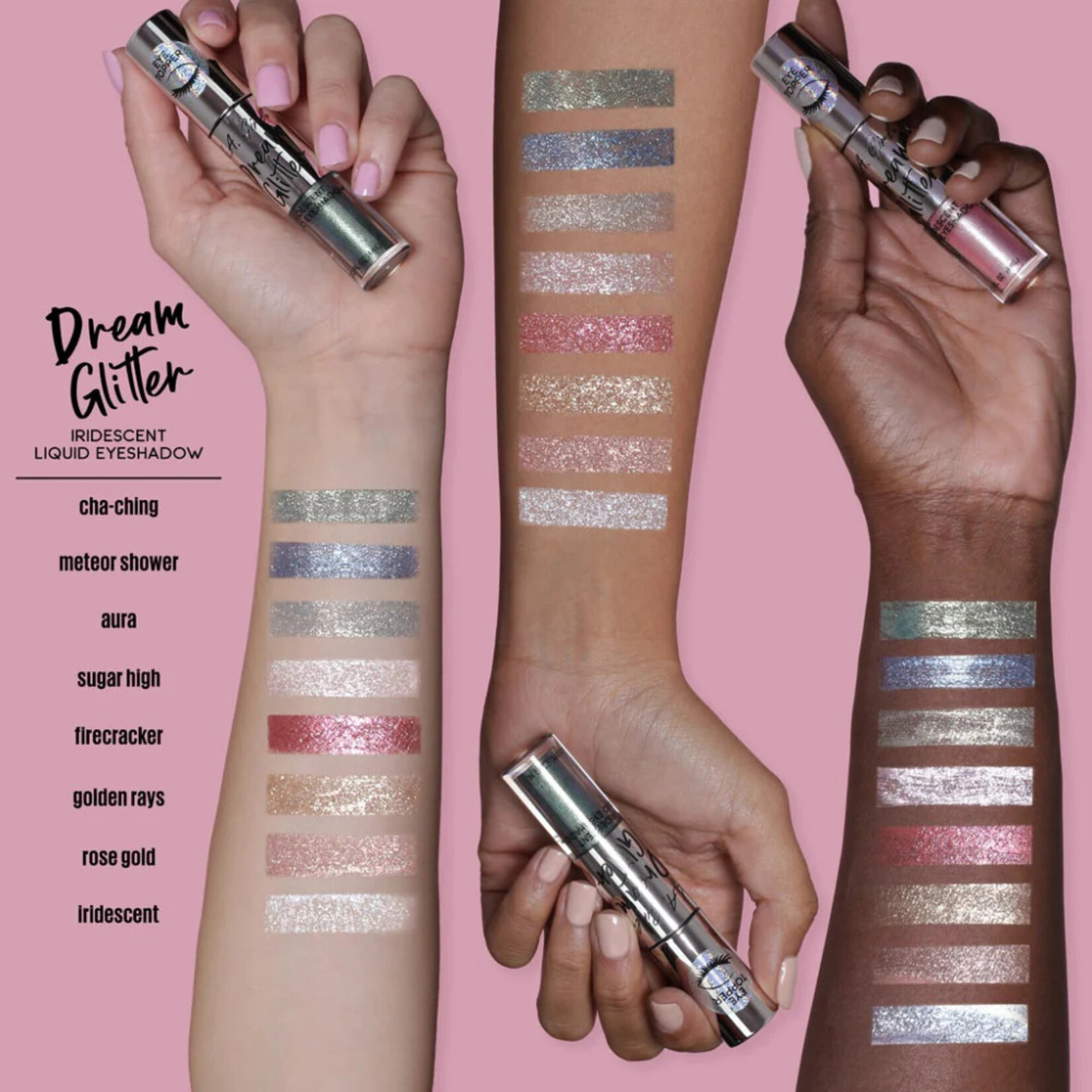 La Girl Sombra liquida LA Girl Dream Glitter Gold rays