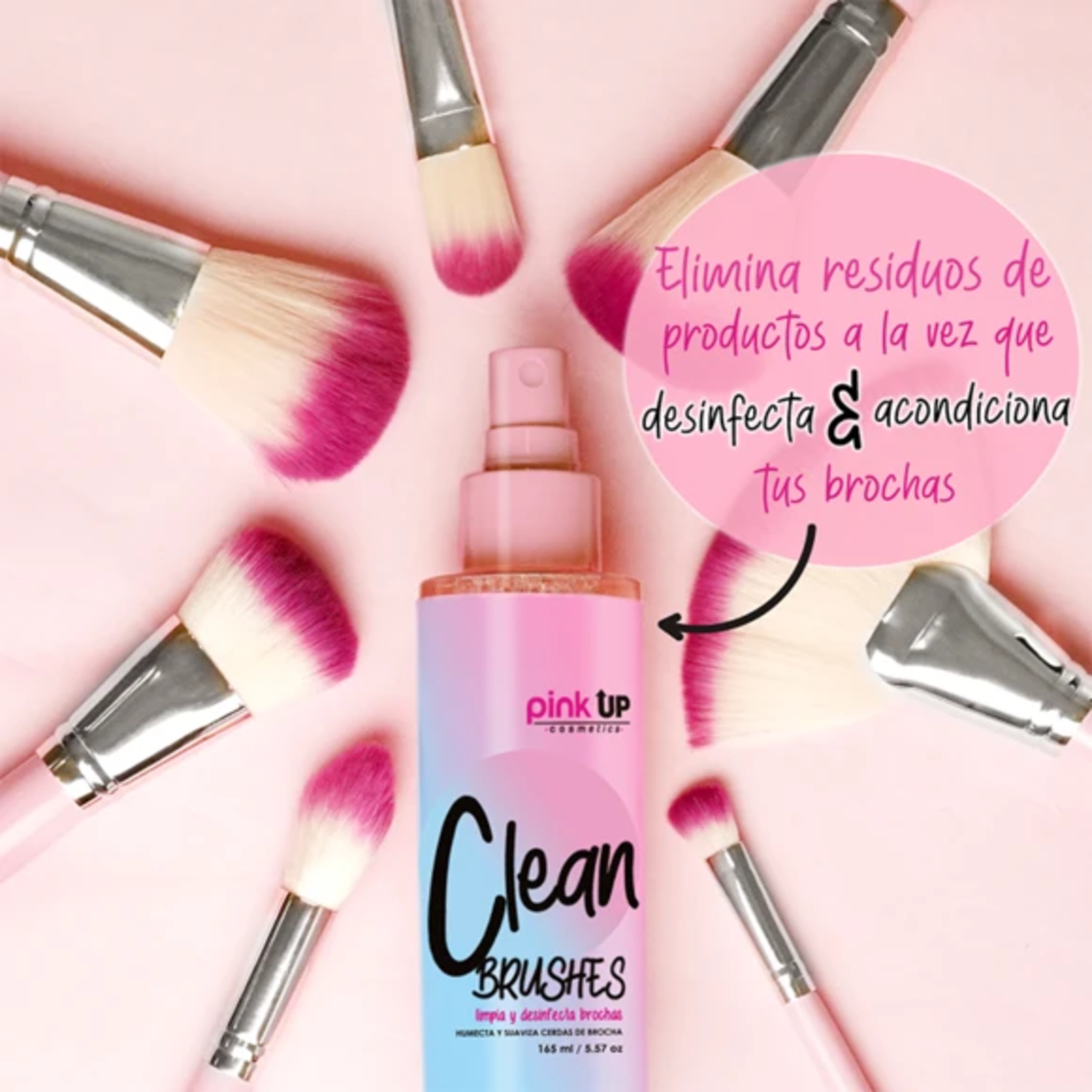 Pink Up Limpiador de brochas Pink Up 165 ml