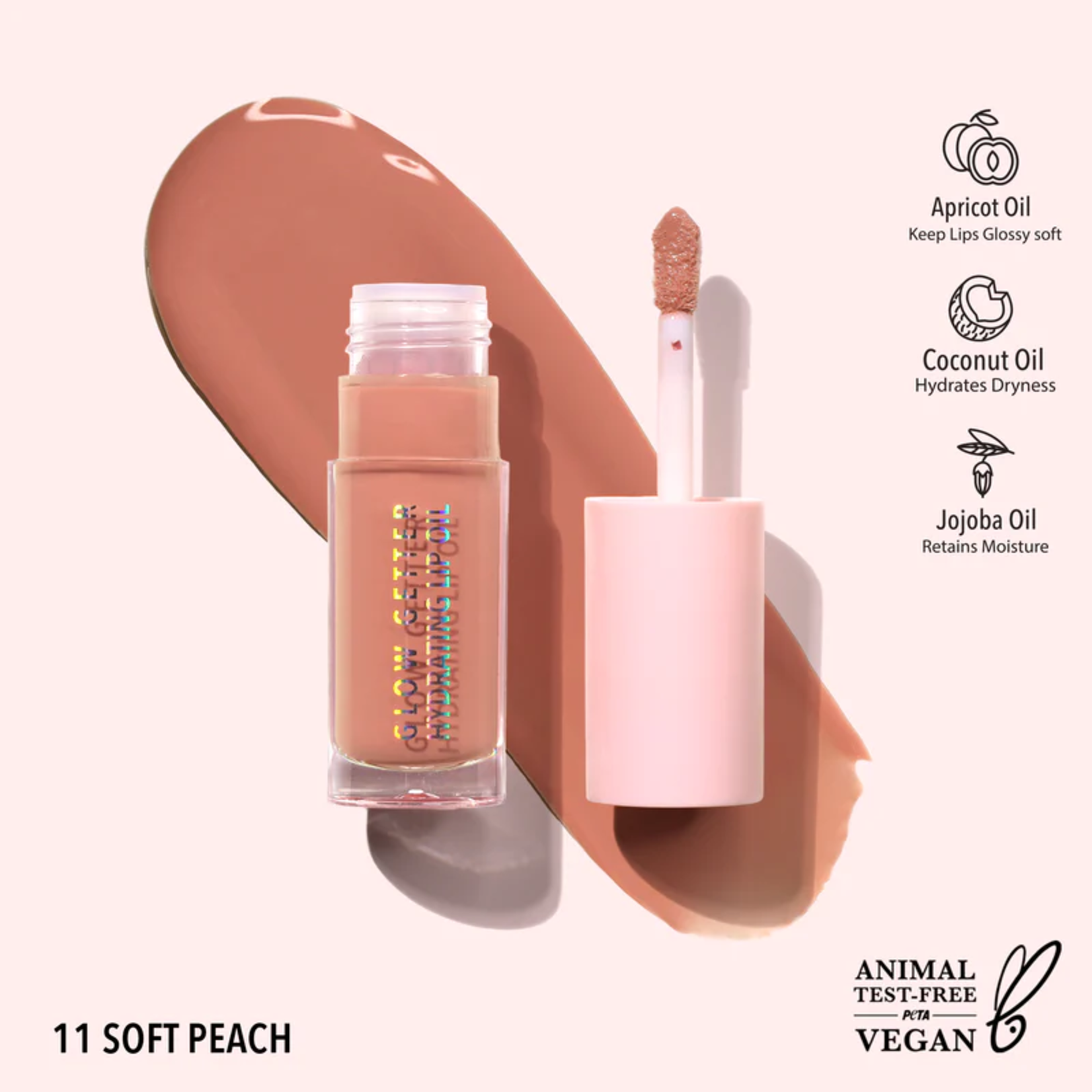 Moira Lip Oil Moira 011 Soft Peach