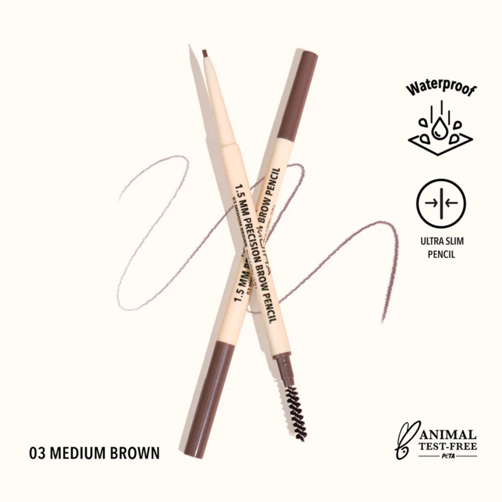 Moira Crayon para cejas Moira Precision 003 Medium Brown