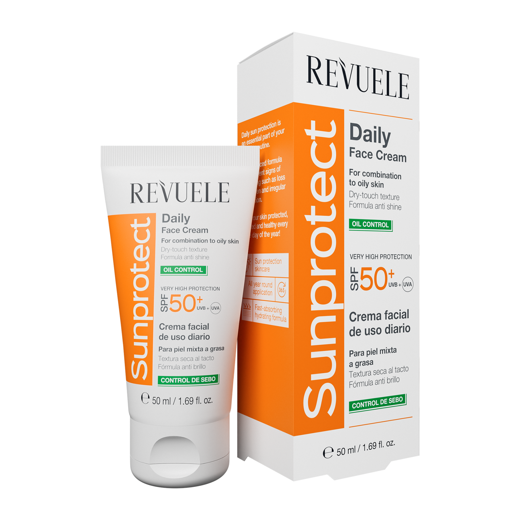 Revuele Protector solar liquido FPS 50 Revuele Control de sebo 50 ml