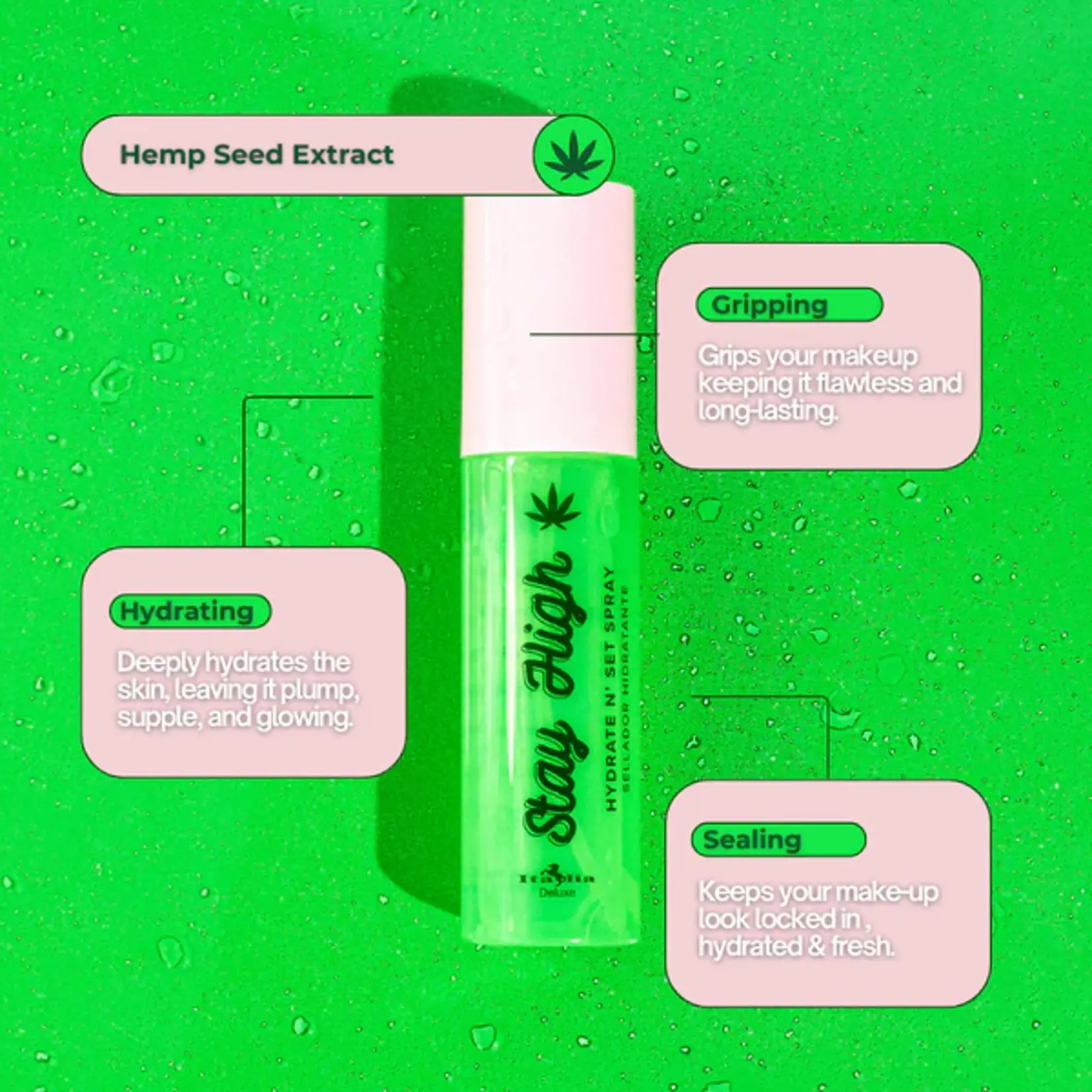 Italia Deluxe Fijador de maquillaje Italia Deluxe Stay High 65 ml