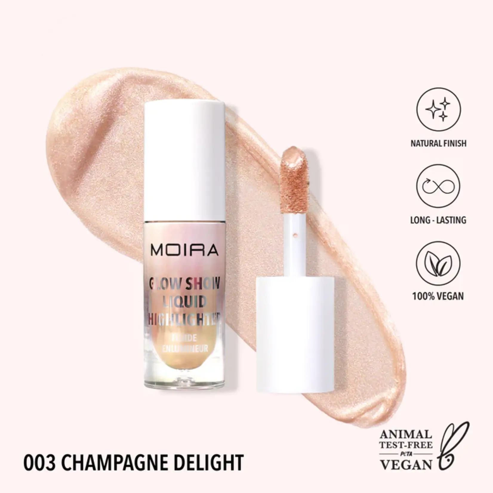 Moira Iluminador liquido Moira Glow Show 003 Champagne Delight