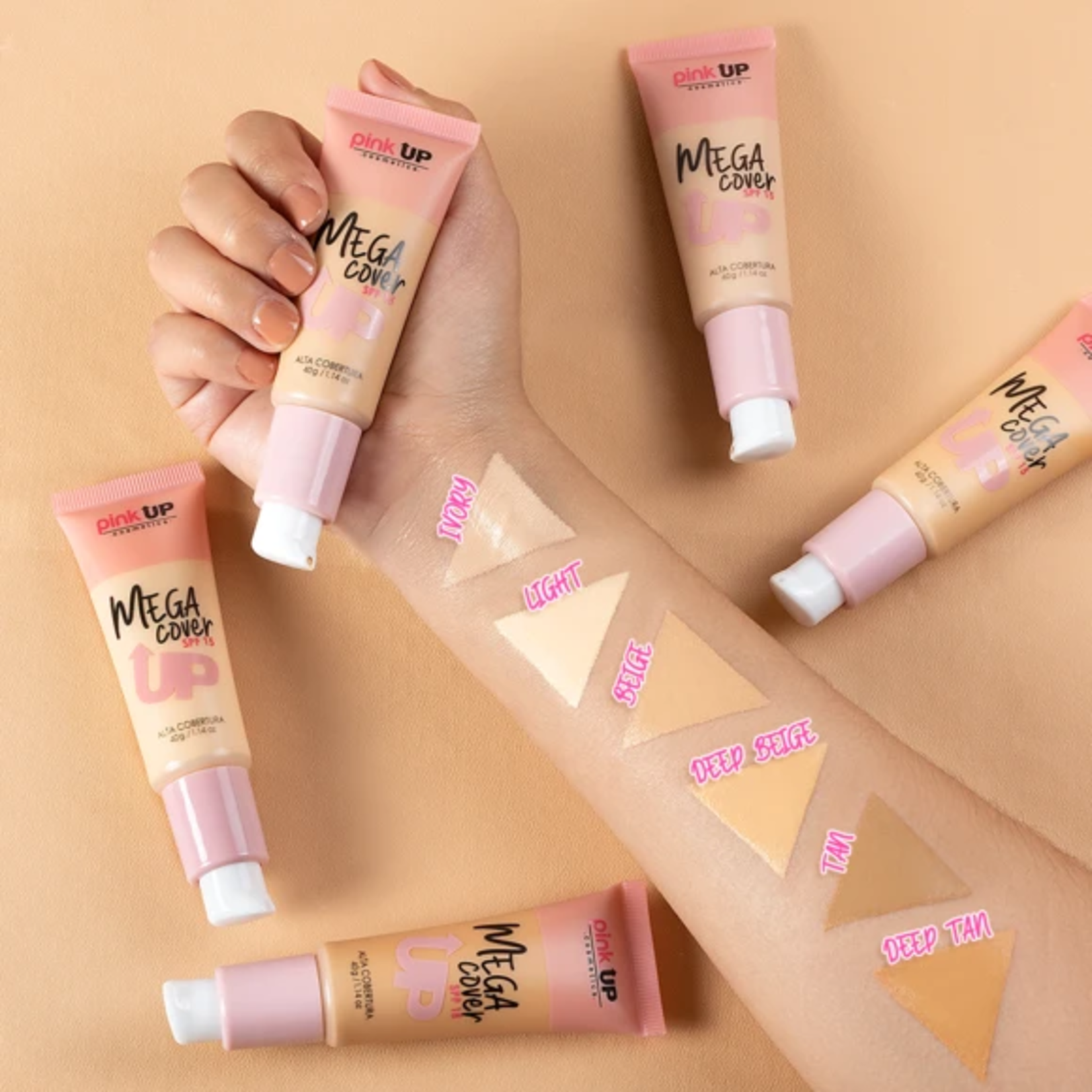 Pink Up Maquillaje liquido Pink Up Mega Cover Ivory