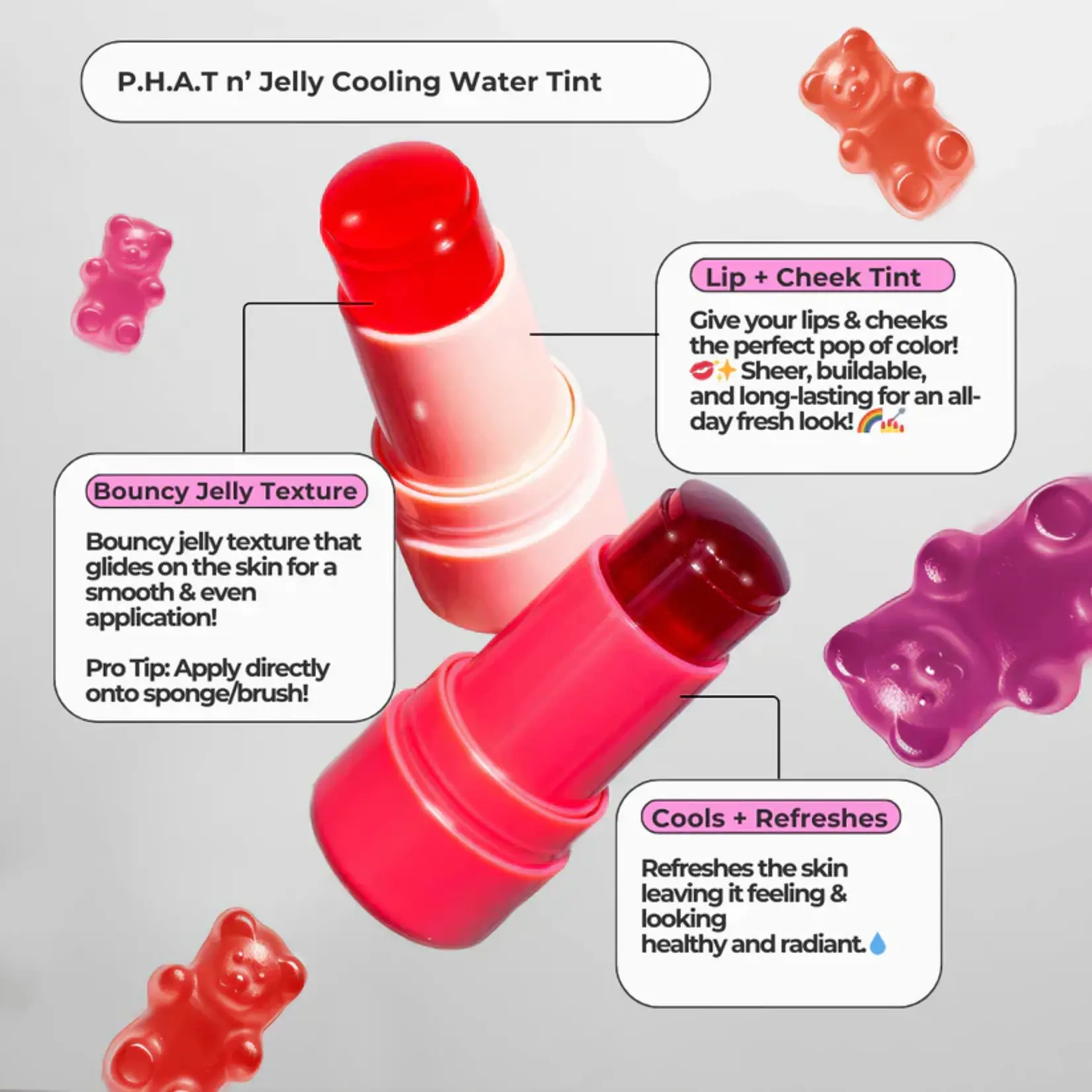 Italia Deluxe Rubor barra Italia Deluxe P.H.A.T n' Jelly 04 Berry Bom