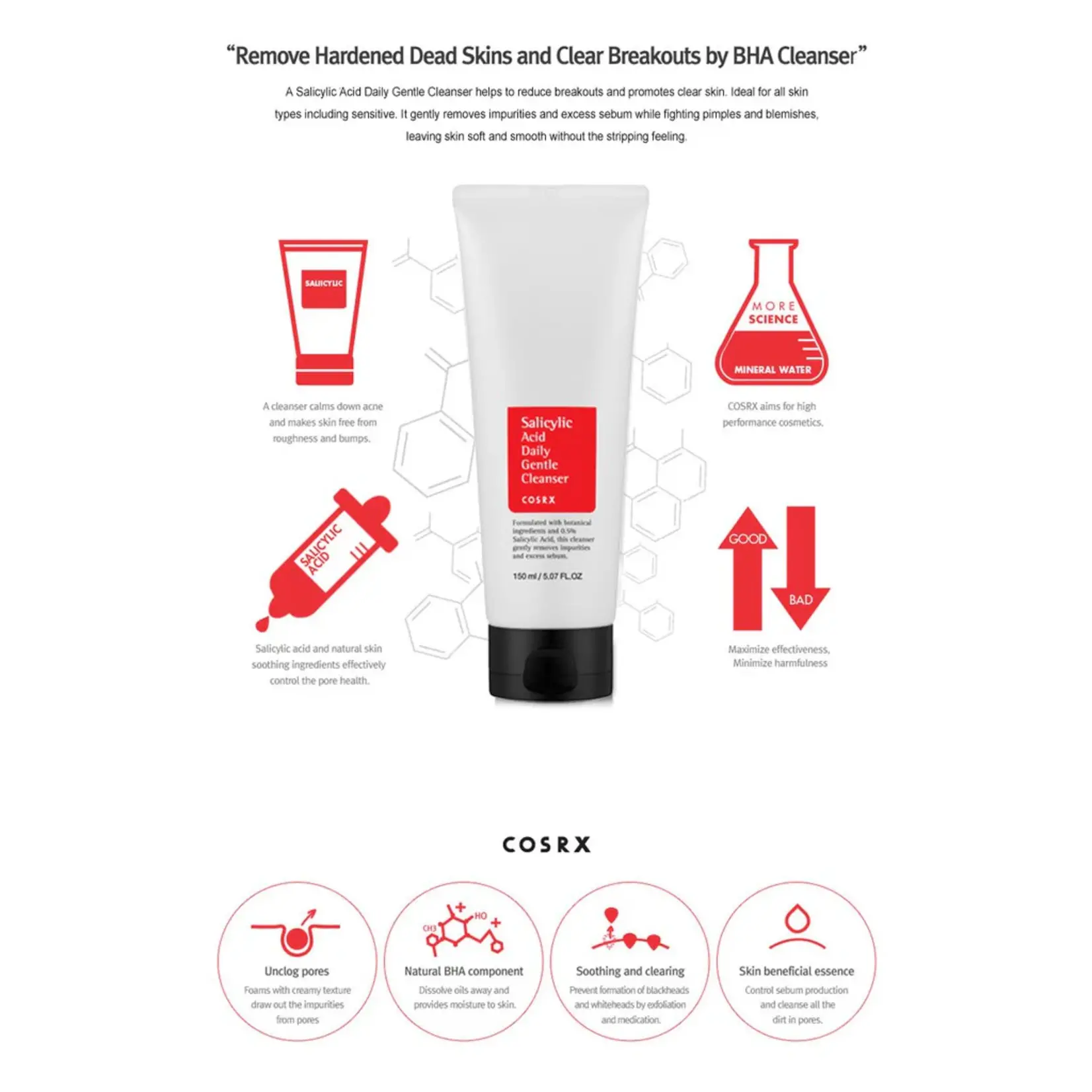 Cosrx Limpiador suave COSRX Ácido Salicílico 150 ml