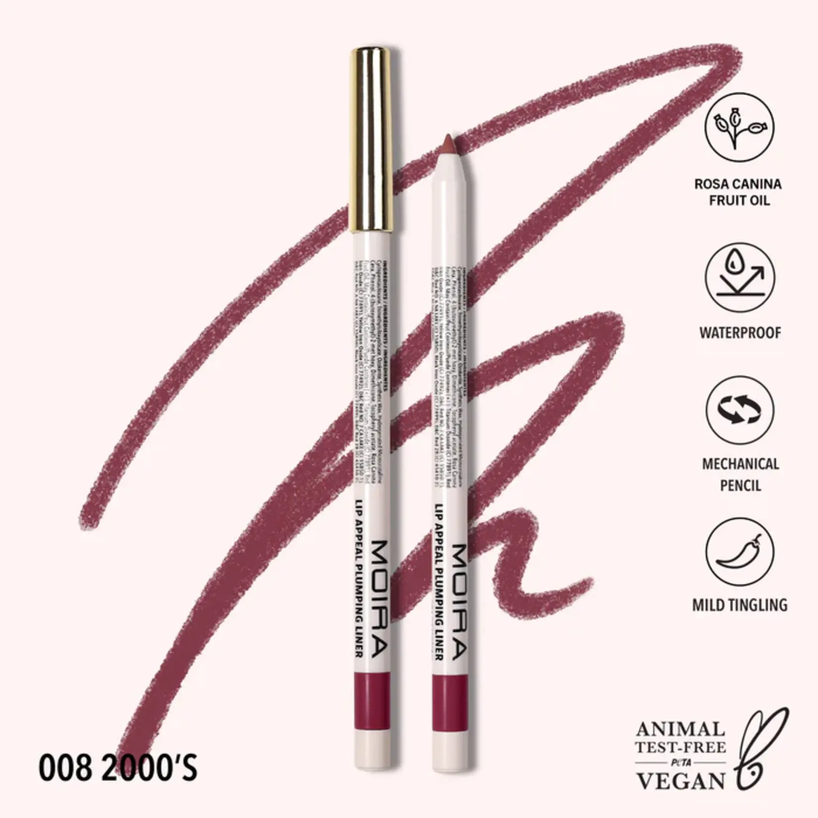Moira Delineador para labios Retractil Moira appeal plumping 08 2000s