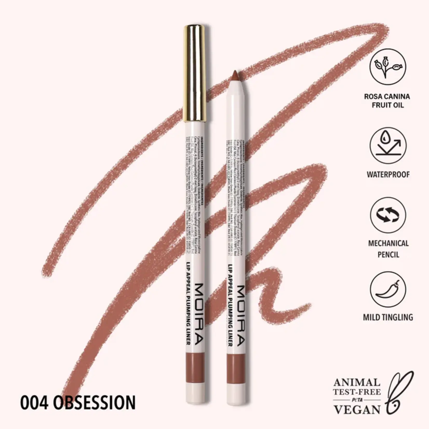 Moira Delineador para labios Retractil Moira appeal plumping 04 Obsession