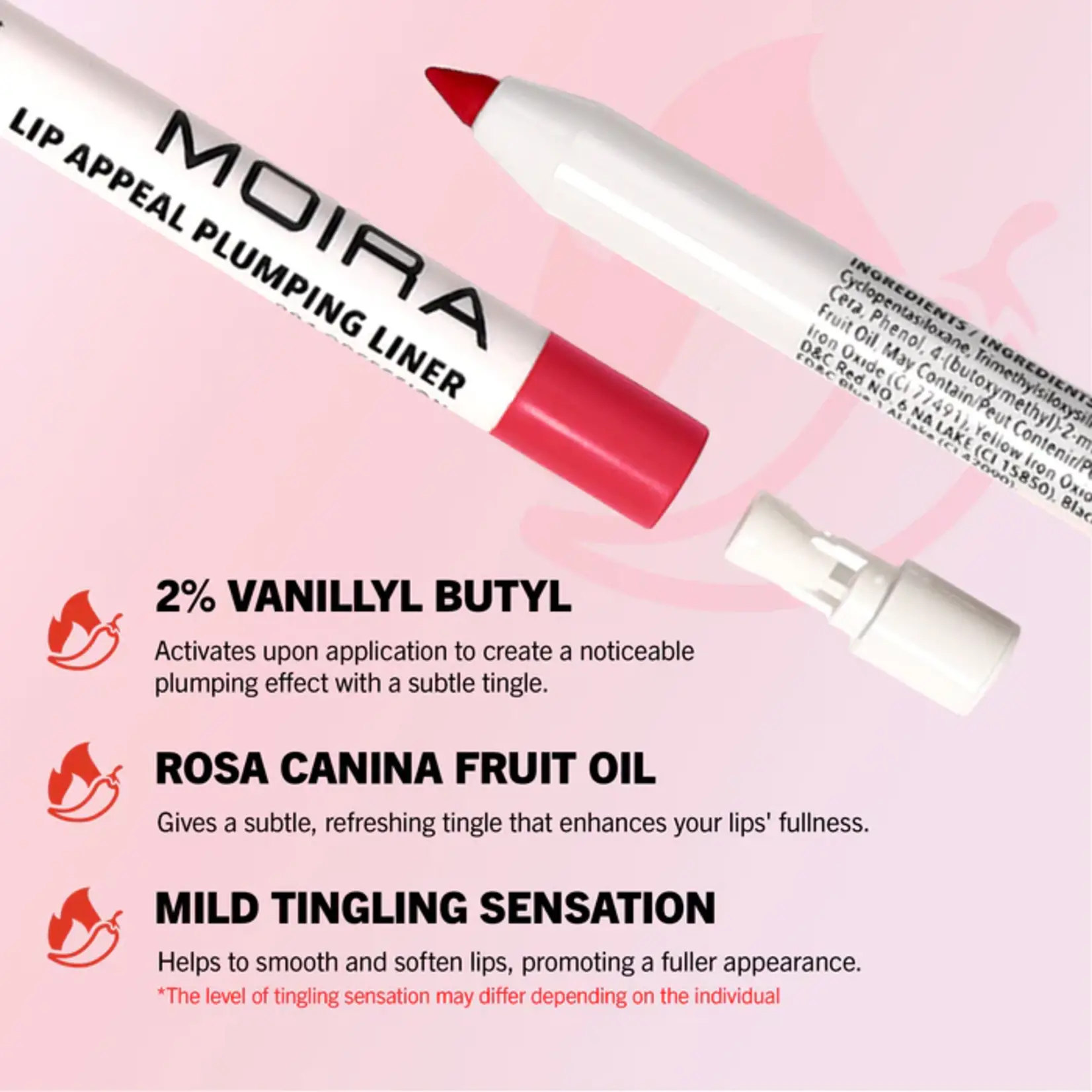Moira Delineador para labios Retractil Moira appeal plumping 04 Obsession
