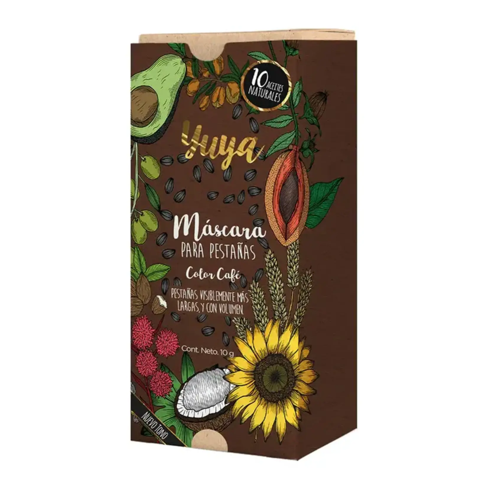 Yuya Mascara de pestañas Yuya 10 aceites naturales Café