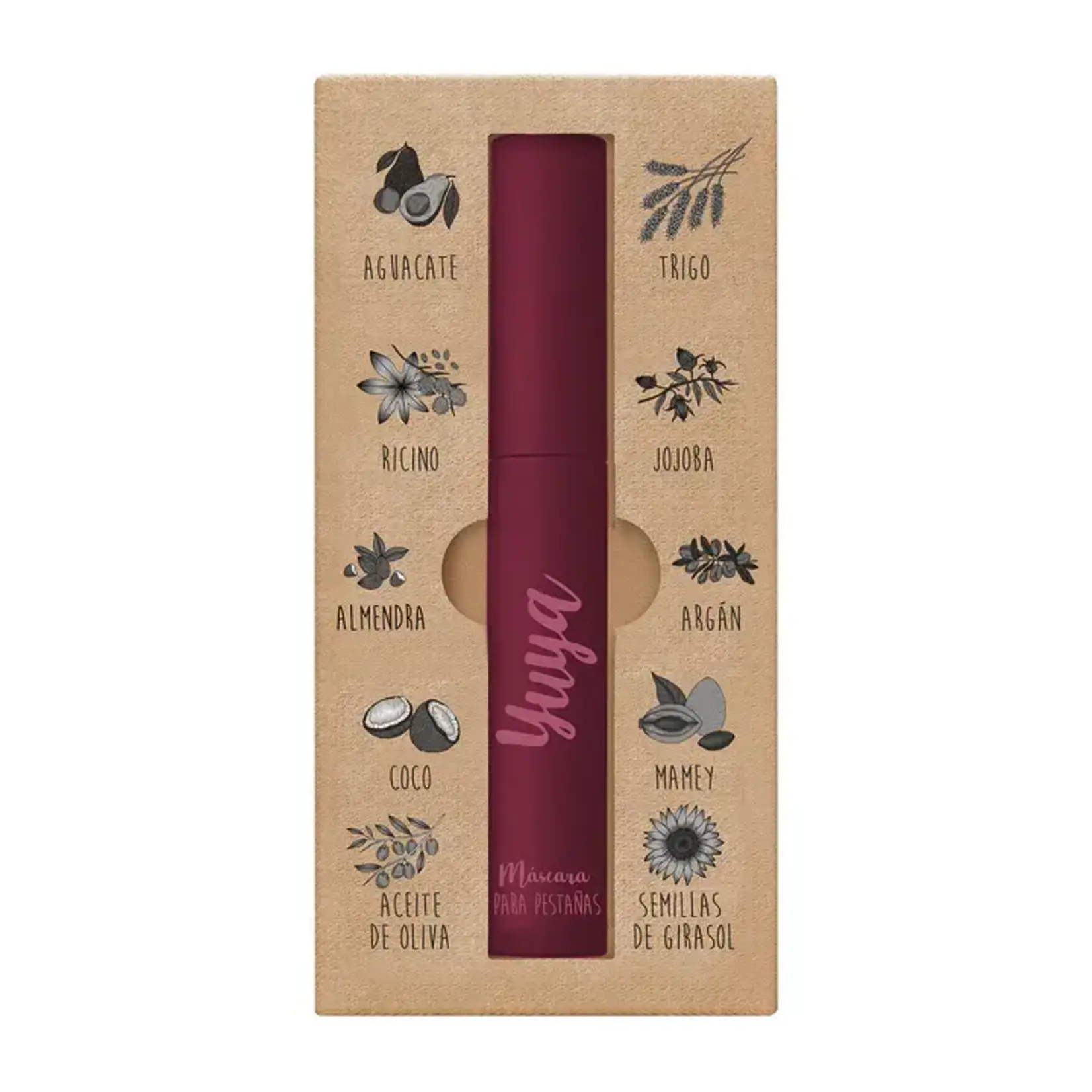 Yuya Mascara de pestañas Yuya 10 aceites naturales Borgoña