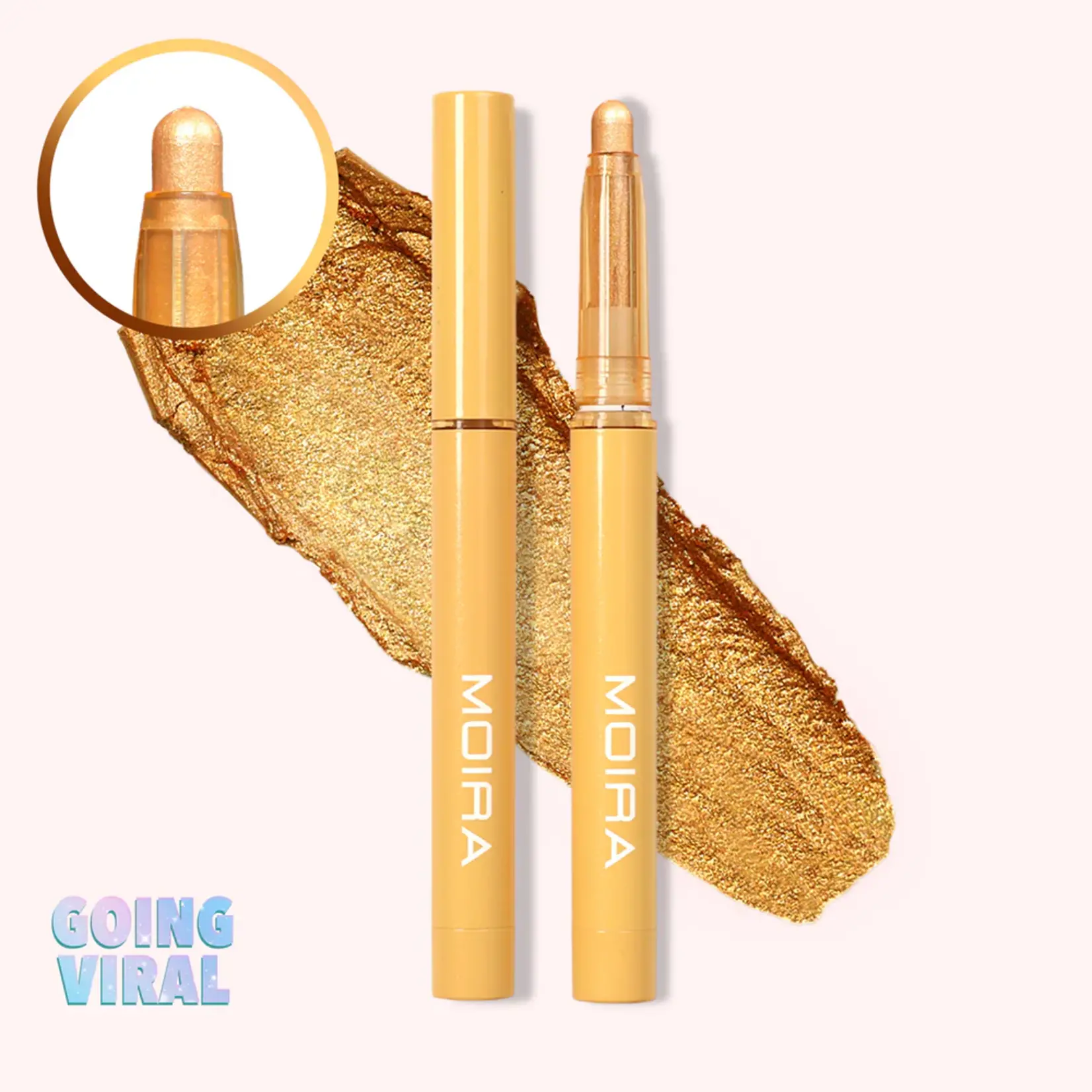 Moira Sombra en barra Moira Stellar glaze stick 03 Sun golden