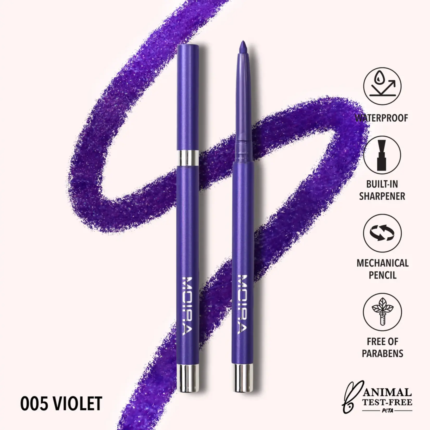 Moira Delineador retractil Moira Statement shimmer 05 Violet