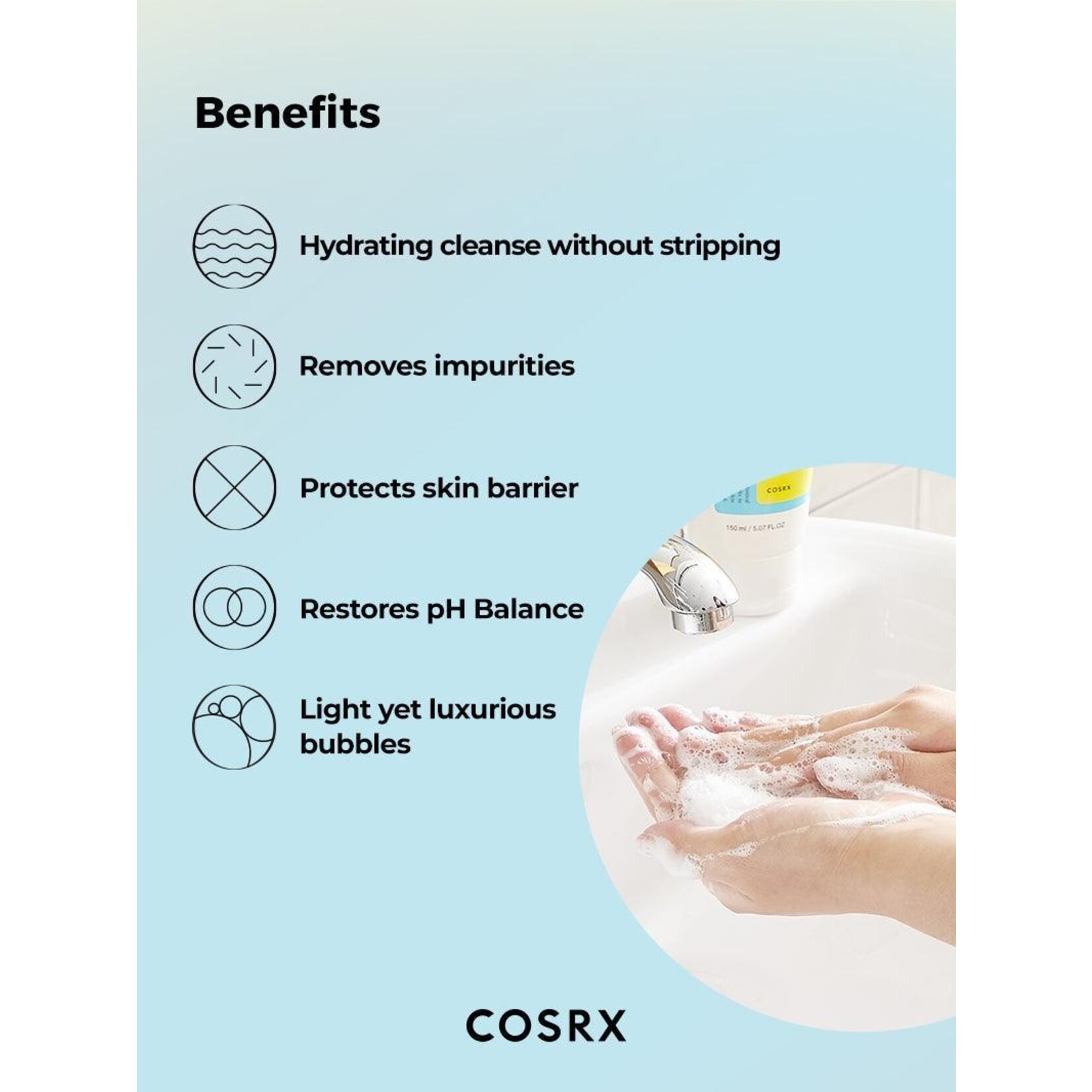 Cosrx Limpiador en gel Cosrx Ph bajo 150 ml