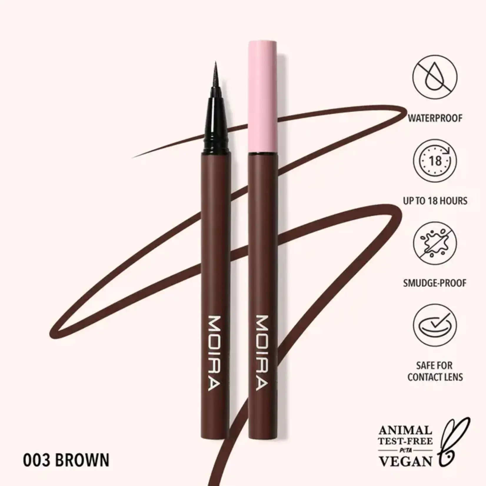Moira Delineador liquido Moira Precision 003 Brown