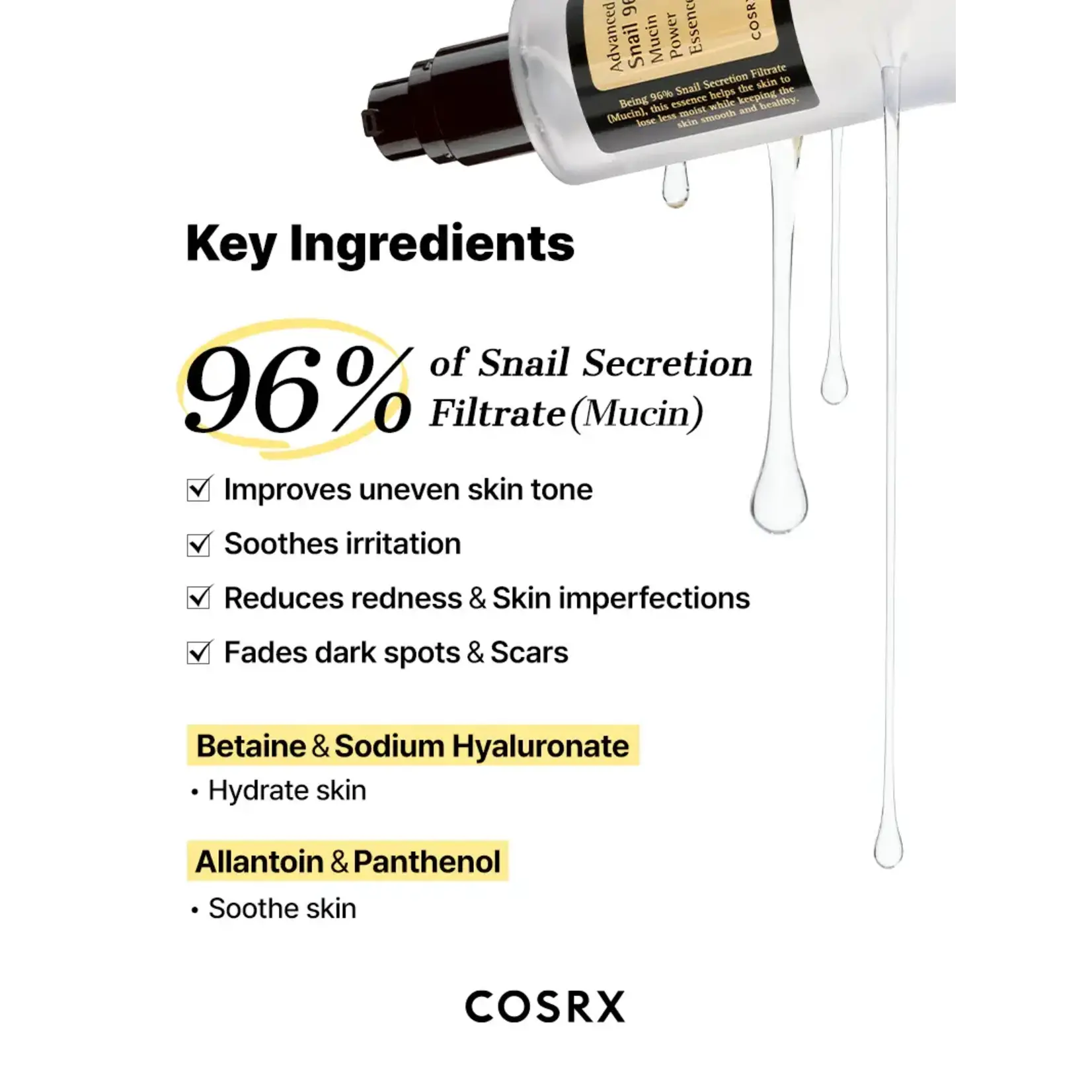 Cosrx Esencia facial COSRX Advanced Snail 96 Mucin 100 ml