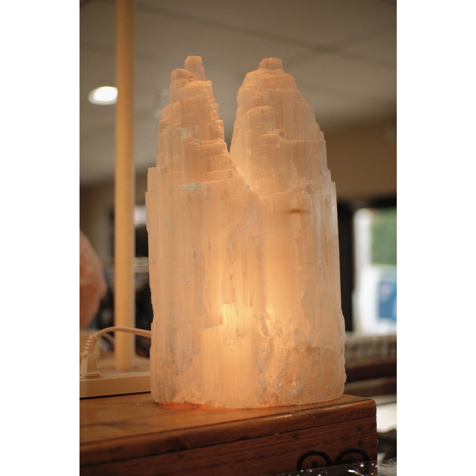 Selenite Lamps - twin med