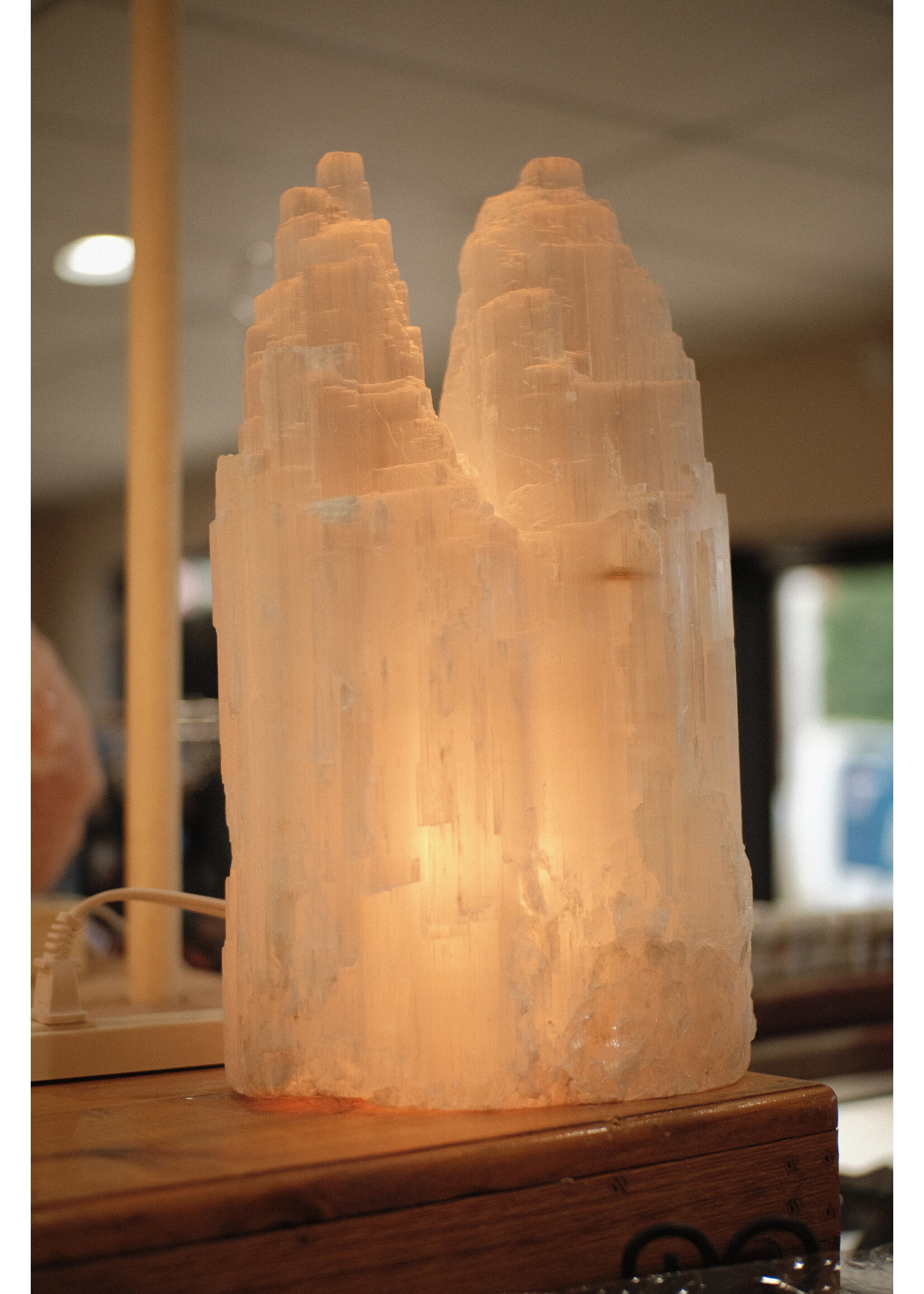 Selenite Lamps - twin med