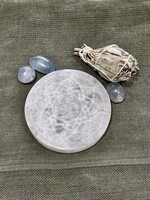Selenite Disk - 10cmRoundOM