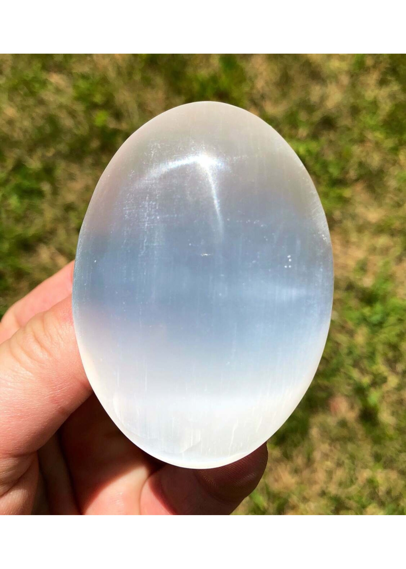 Selenite Palm Stones