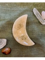 Selenite Moons - orange