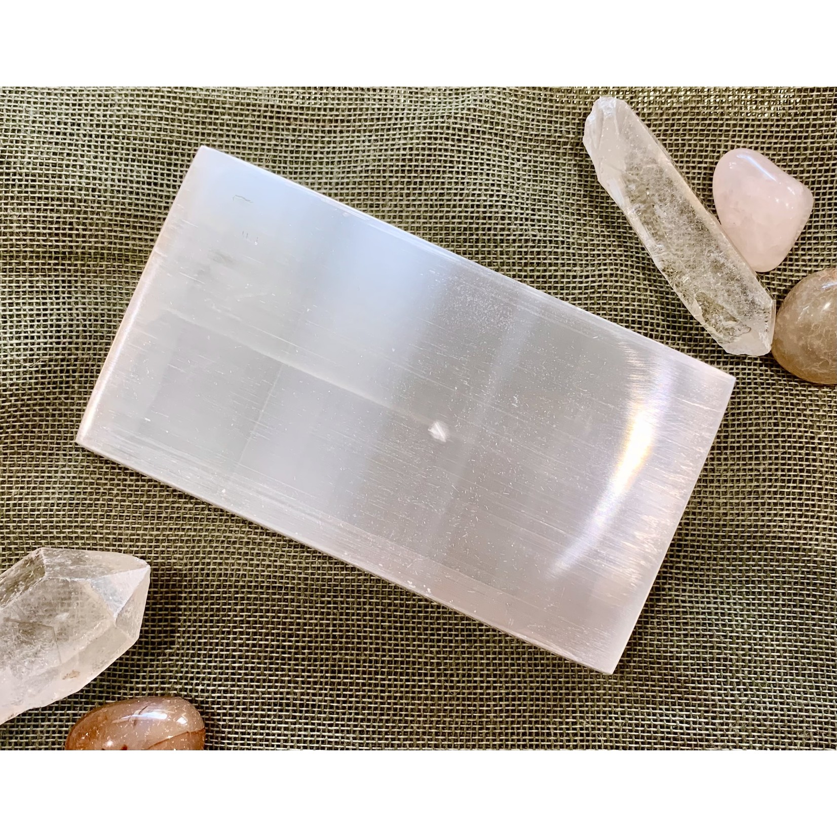 Selenite Disk - rectangle