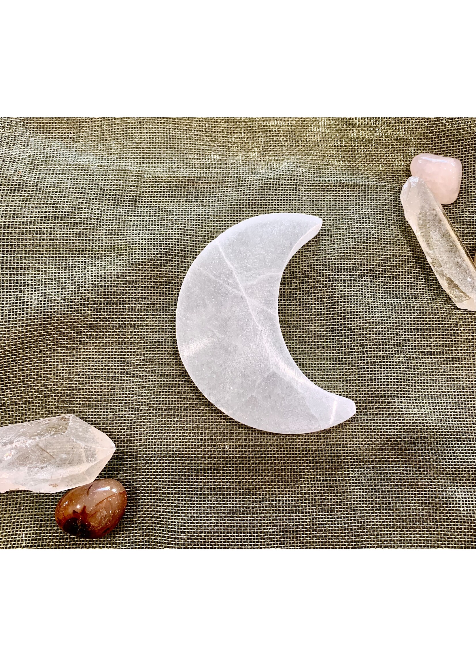 Selenite Disk - moon